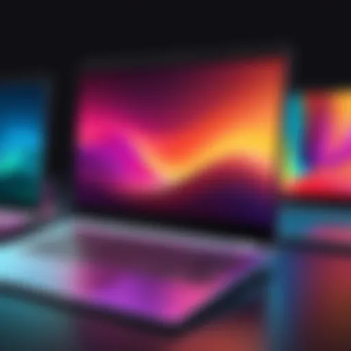 High-resolution laptop display showcasing vibrant colors