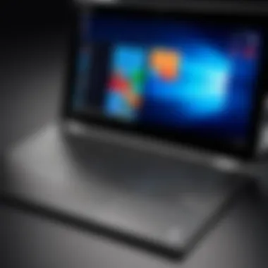 Vibrant Visuals: Display Technology of Lenovo Yoga Close-up of the Lenovo Yoga's advanced display technology