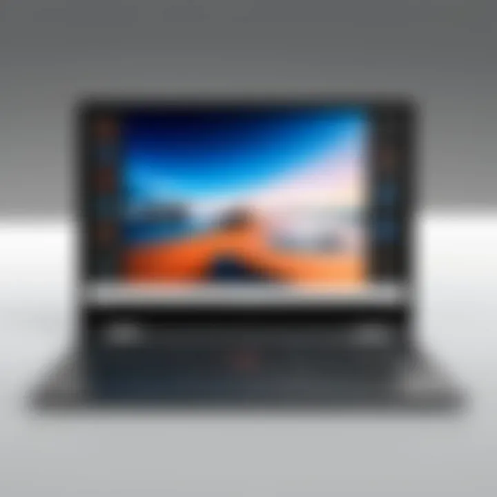 User interface showcasing the Lenovo Yoga's features in action