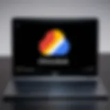 Visual representation of Chromebook with Linux Beta logo