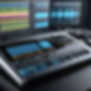 Digital Audio Workstation with Virtual Instruments A screenshot of a digital audio workstation interface showcasing virtual instruments