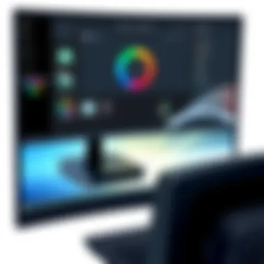 Customizable NZXT Light Software Interface Customizable NZXT Light software interface on a monitor