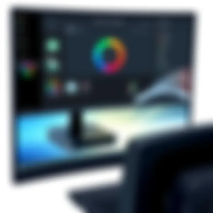 Customizable NZXT Light Software Interface Customizable NZXT Light software interface on a monitor