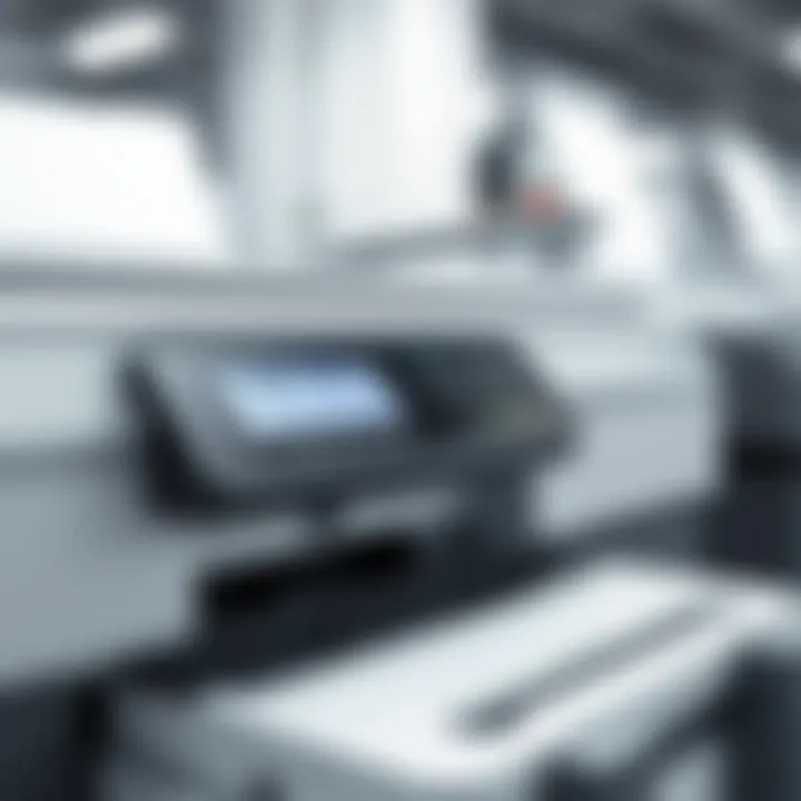 Advanced Printer Technology Close-up of a professional printer with advanced technology