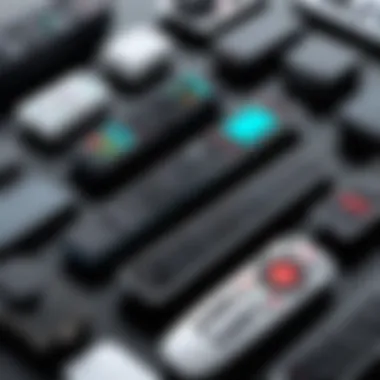 Visualization of various RF remote control types and components