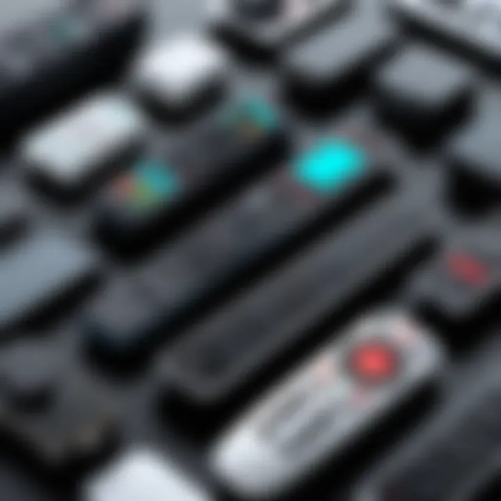 Visualization of various RF remote control types and components