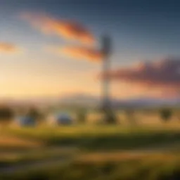 Innovative portable cell tower in a rural setting