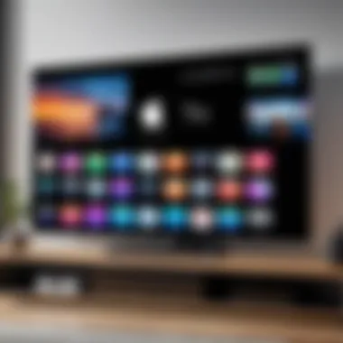 Smart Device Showcasing Apple TV Screen Mirroring Smart device displaying Apple TV screen