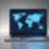 Representation of digital privacy through a secure VPN connection