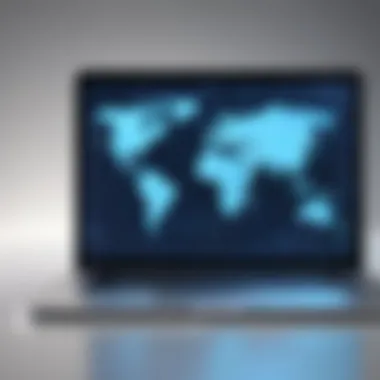 Digital Privacy with VPN Representation of digital privacy through a secure VPN connection