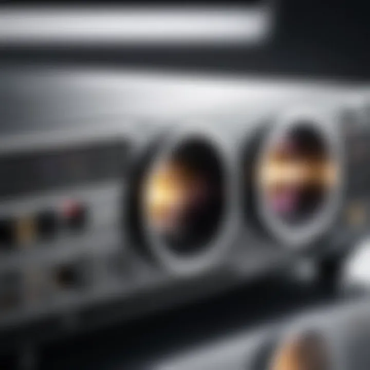 Close-up of a digital projector highlighting its connectivity ports