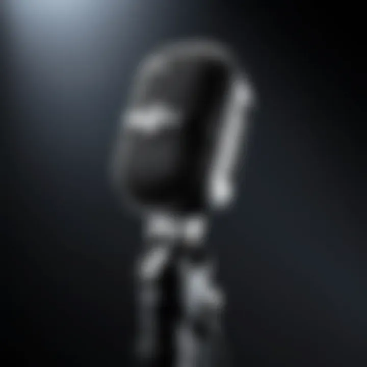 Dynamic microphone used in live performances