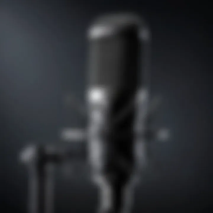 High-quality condenser microphone setup for professional recording