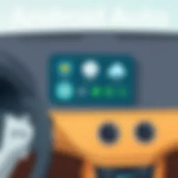 Visual representation of the Android Auto user interface