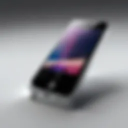 The compact design of the new small iPhone showcasing its sleek profile