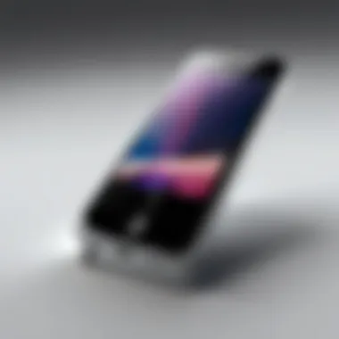 The compact design of the new small iPhone showcasing its sleek profile