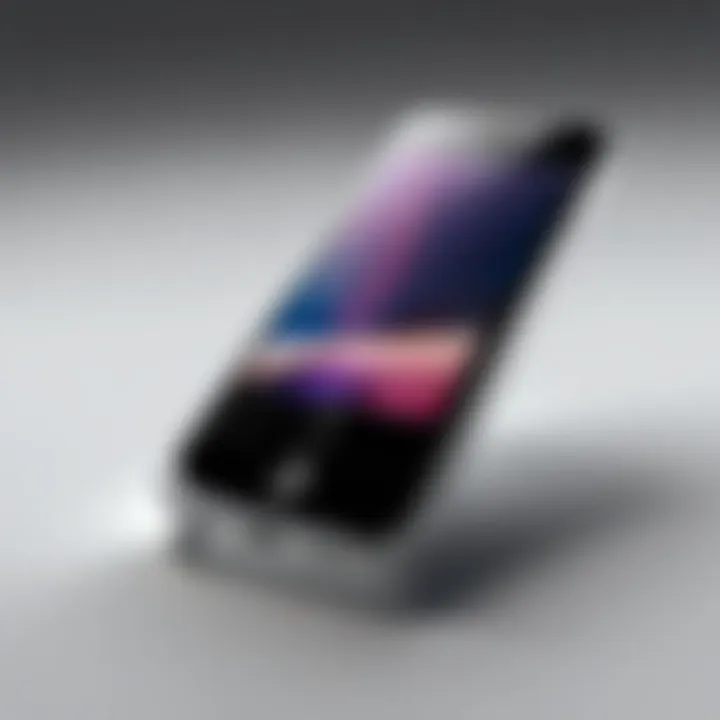The compact design of the new small iPhone showcasing its sleek profile