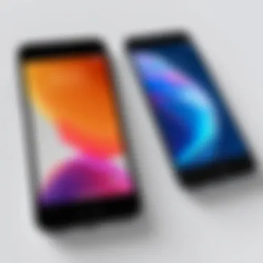 Comparison chart of the new small iPhone against competing devices