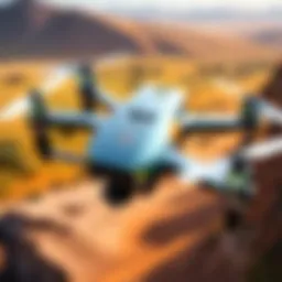 Parrot Drone in flight showcasing technology