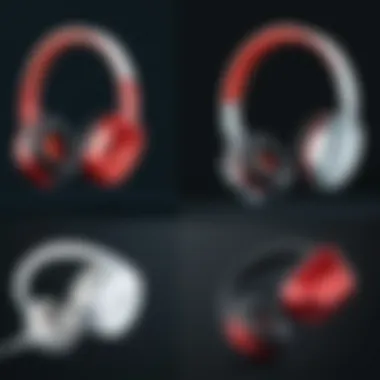 Comparison chart highlighting various earphone models and their specifications