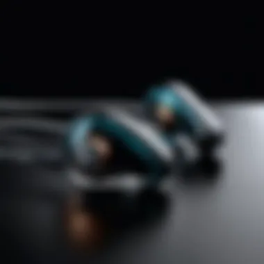 Sleek Design of Premium Earphones Premium earphones showcasing sleek design and advanced technology
