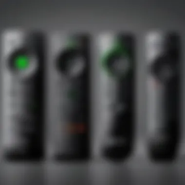 Comparison chart of different Xbox remote models