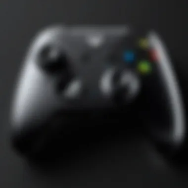 Detailed view of Xbox remote control highlighting button layout