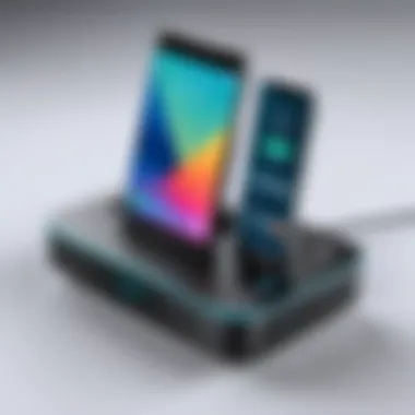 Universal Docking Station with Multiple Connectivity Options A sleek universal docking station with multiple ports