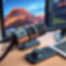 High-fidelity external microphone connected to a computer