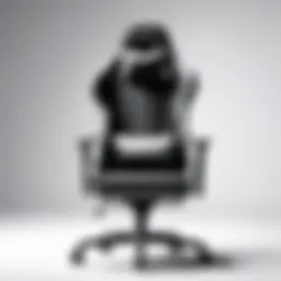 A high-backed gaming chair with adjustable features