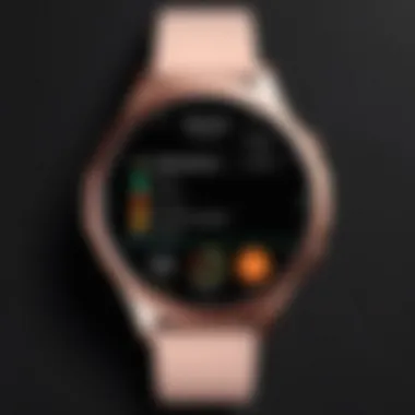 User interface of the Galaxy Watch showcasing notifications