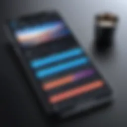 User interface of a mobile video editing application