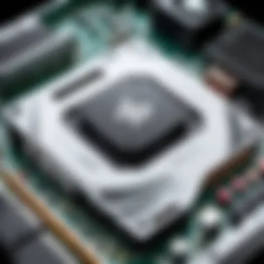 Close-up view of the HP Envy desktop's powerful internal components