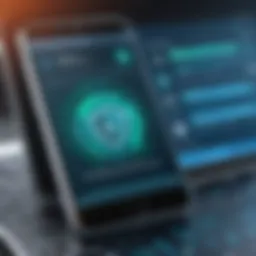 Sophisticated interface of a mobile antivirus application