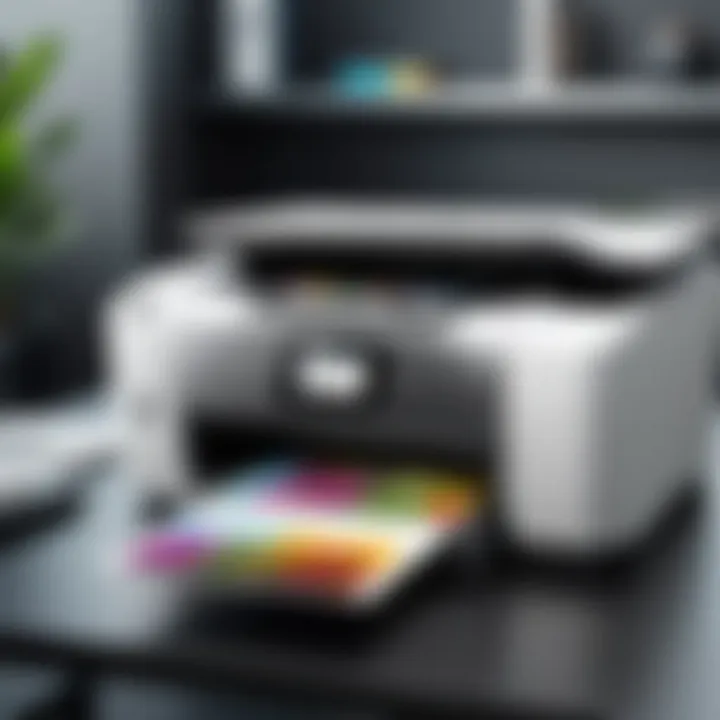 Latest models of HP LED printers displayed