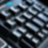 Close-up of a mechanical TKL gaming keyboard showcasing the key switches.