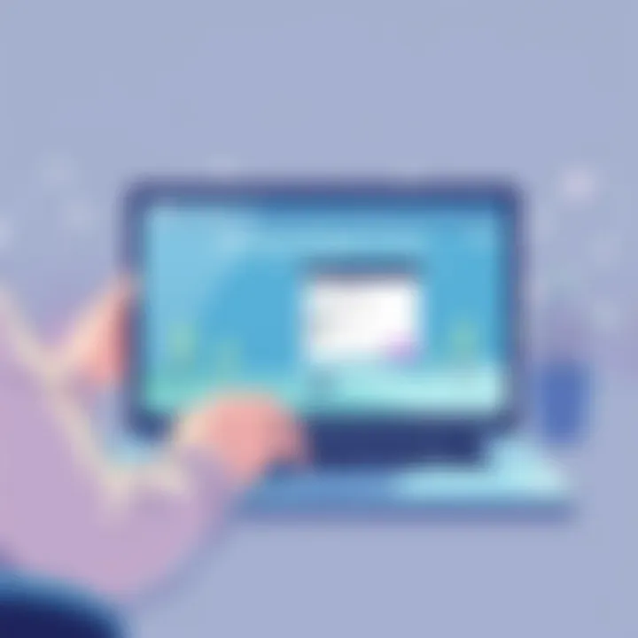 A user installing a game on their laptop