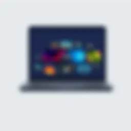 A laptop displaying multiple gaming platforms