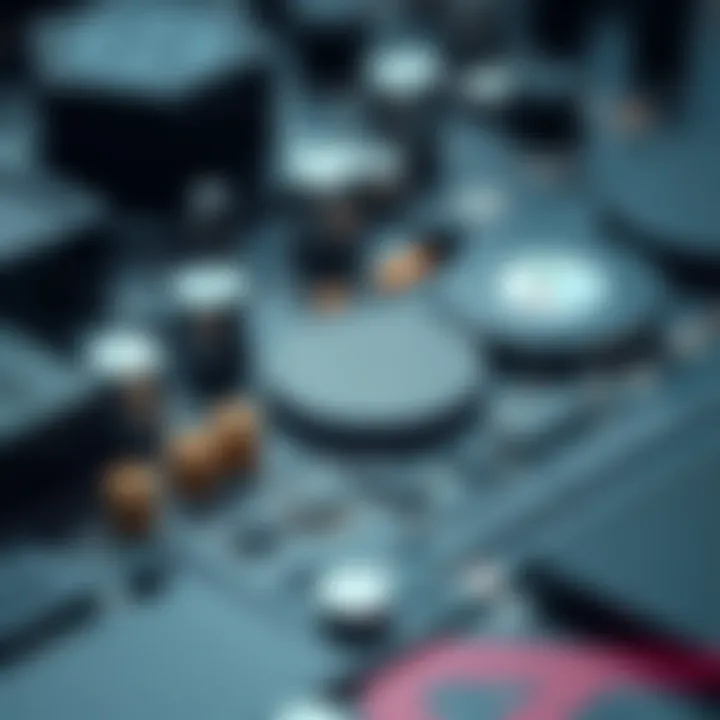 Close-up of laptop hardware components