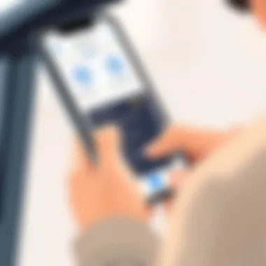 Navigating the NordicTrack Experience User navigating NordicTrack app on a mobile device