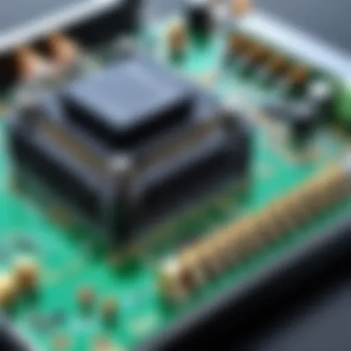 Close-up view of a modern OTA antenna amplifier highlighting its technical components