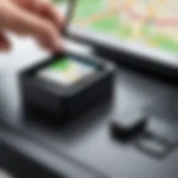 Detailed view of a professional GPS tracker showcasing its features and specifications.