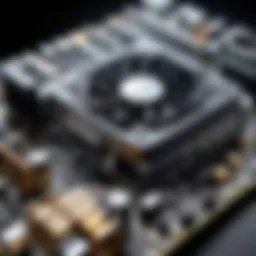 Close-up of a high-performance graphics card