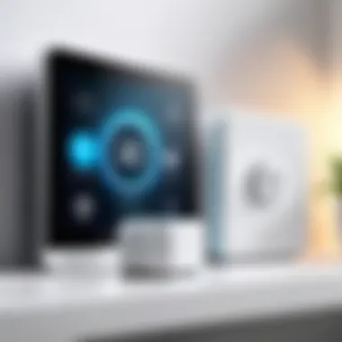 Connected Smart Home Devices A smart home ecosystem showcasing multiple connected devices