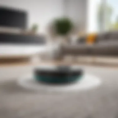 Smart home integration display with a robot vacuum