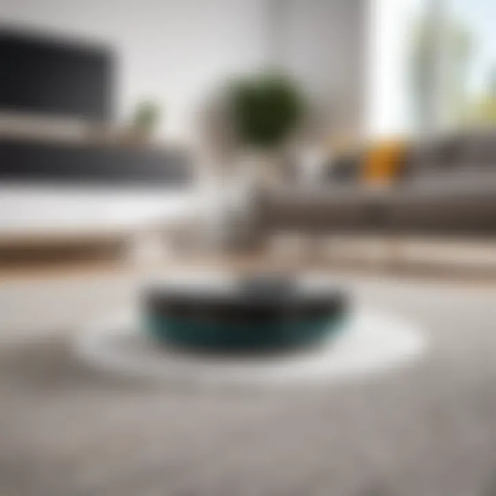 Smart home integration display with a robot vacuum