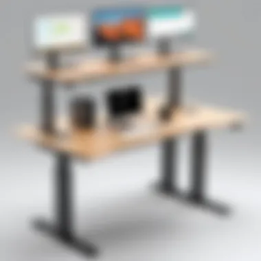 Comparative Analysis of Workstation Options Comparison chart highlighting benefits of Stand Steady Desk vs traditional desks