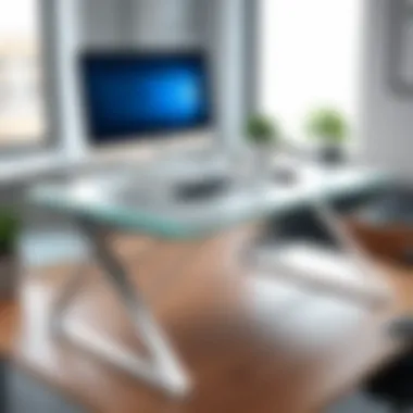 Stand Steady Desk in a modern office setting showcasing productivity