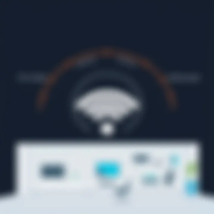 Wi-Fi Signal Distribution Diagram illustrating Wi-Fi signal strengths in various rooms