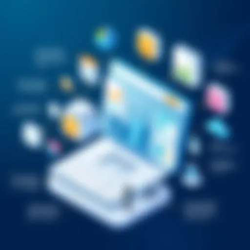 Visual representation of tax application functionalities